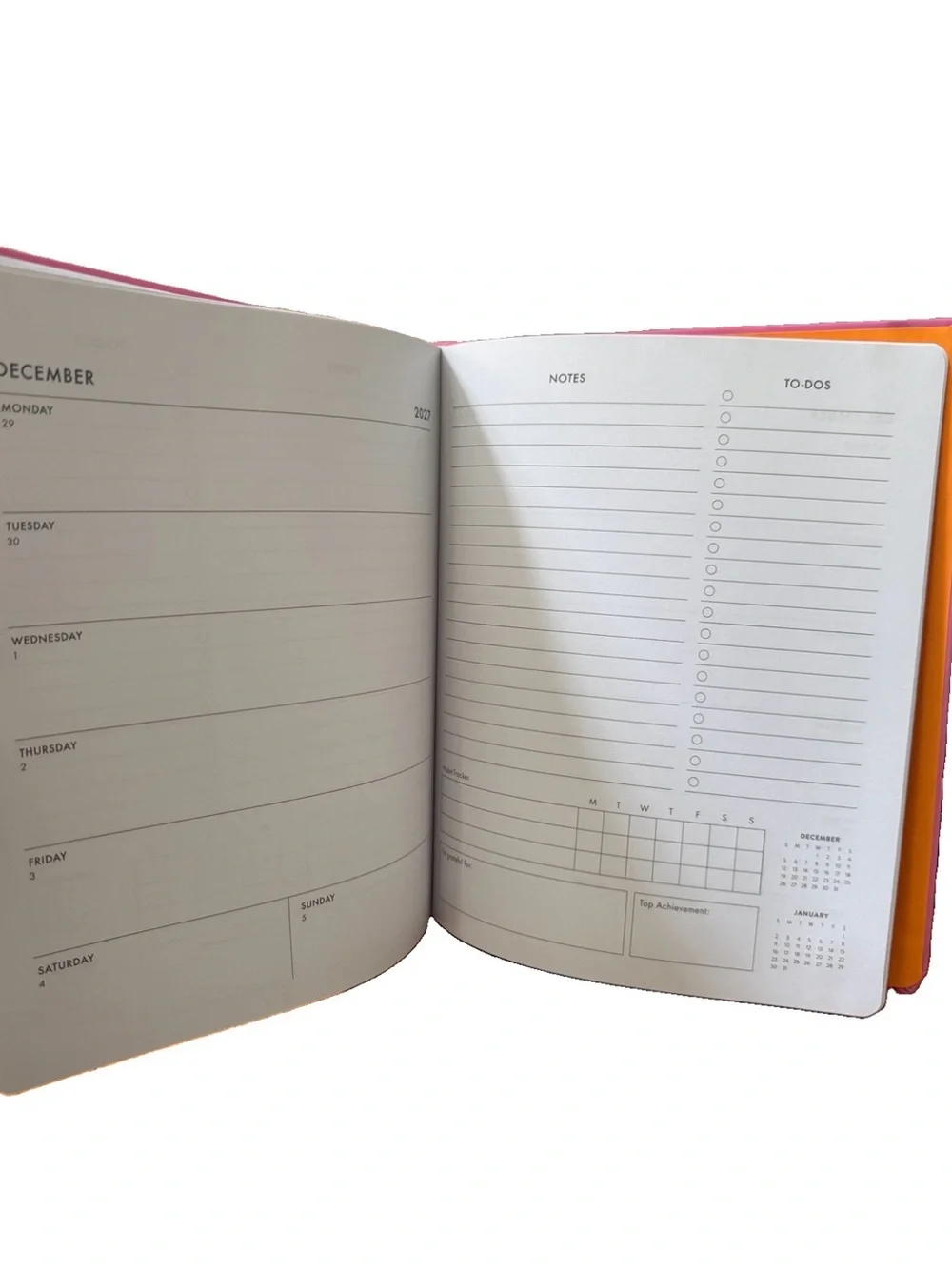 Eccolo Planner 2026- 2027 18-Month Weekly & Monthly Planner Faux Leather 10x8”